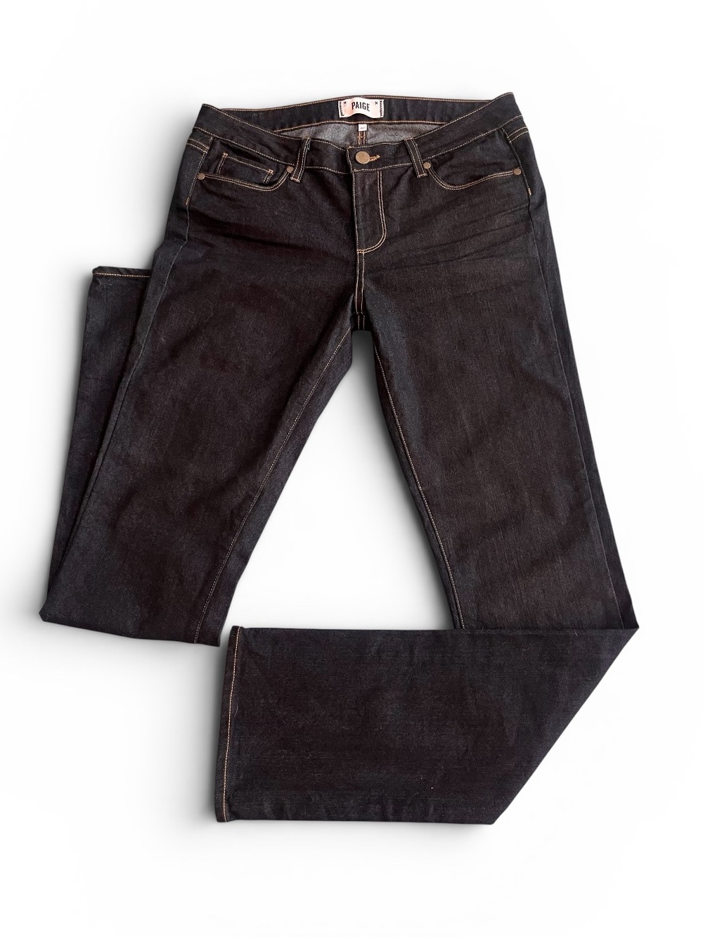 Paige Peg Straight Jeans Sz 31/12 Dark Wash Mid Rise NWOT